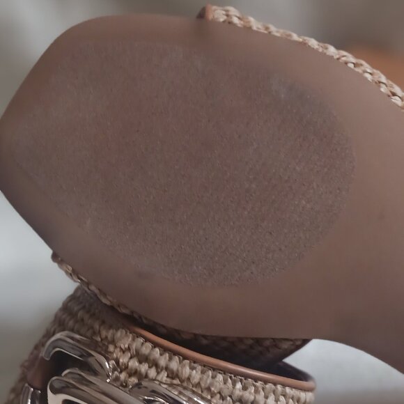 NWOT Steve Madden Santana Raffia Block Sandals No Box - Picture 6 of 6